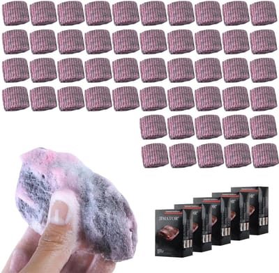 Dailygoods- Schuursponzen 50 stuks - Staalwol met zeep - Krasbestendig - Keukensponzen - Reinigen van potten/pannen - Verwijderen van vuil - Schoonmaakmiddelen