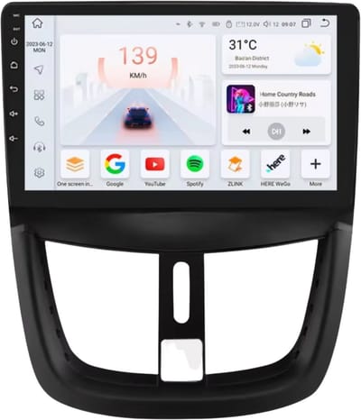 Autoradio met bluetooth - Carplay - Voor Peugeot 207 / 207CC (2006-2015) - Geschikt voor Apple en Android - Stereo - Navigatie - Navigatiesysteem auto - 3GB 32GB