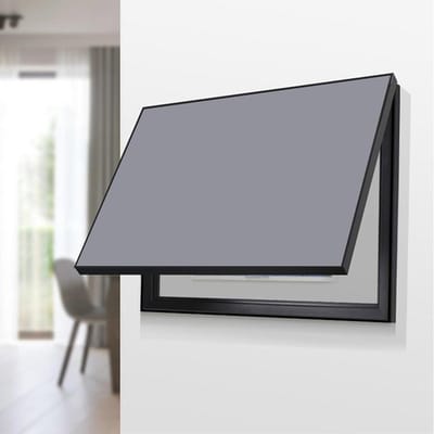 Meterkastafdekking - Paneelbeschermer - Decoratie Huis - Duurzaam PVC Frame - 60x40cm - Grijs