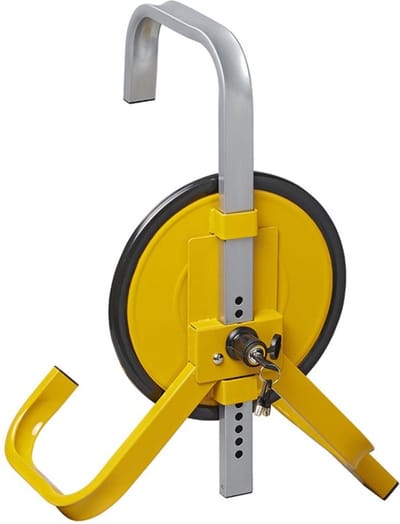 ProPlus Wielklem - Anti-diefstalklem - Parkeerklem - Diefstalbeveiliging - 13 t/m 16 inch - Stalen Schijf - Veiligheidsslot - Inclusief 3 Sleutels - Voor auto, caravan of aanhanger - Geel