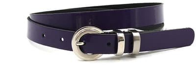 Dames ceintuur paars lakleer 2 cm breed - Leer - Smalle riem - Casual - Maat 85