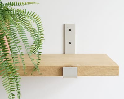 STERKSTAEL Odin Industriële Plankdrager Greige - Stalen Wandplank Steun - Voor plank van 20 cm - Kleur Grijs Beige - Inclusief Bevestigingsmateriaal - Poedercoating - Wandsteun - 1 stuk