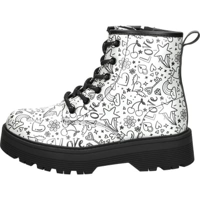 Skechers Gravlen Hi - Doodle Down Meisjes Laarzen - Zilver