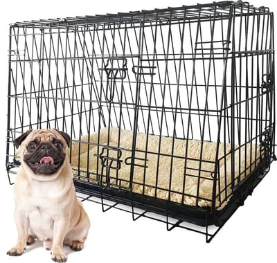MaxxPet Hondenbench - Autobench - Transportbench - Opvouwbaar - Bench Voor Honden - 76x50x52cm - Zwart - Incl. Plaid