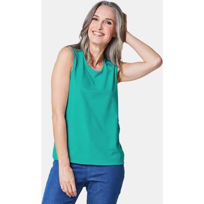 Verzorgd topje dat mooi in model blijft - türkis - Gr. 42 van Goldner Fashion