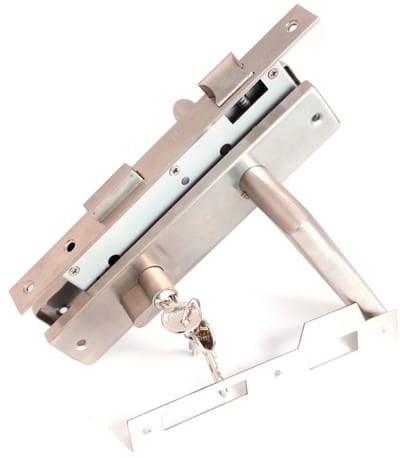 Deurslot set - Schild recht - Doornmaat 45mm - PC 85mm - RVS