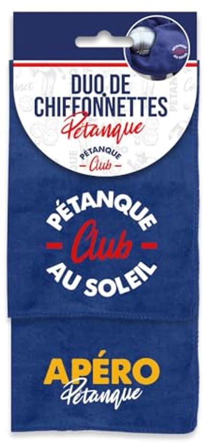 Duo Doeken - Petanque Club - Sport Accessoires - Modern Design - 11 x 20 cm - Veelzijdig