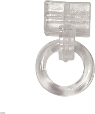 DCS 176 clip met oog voor 4 mm. balein transparant 10 st.