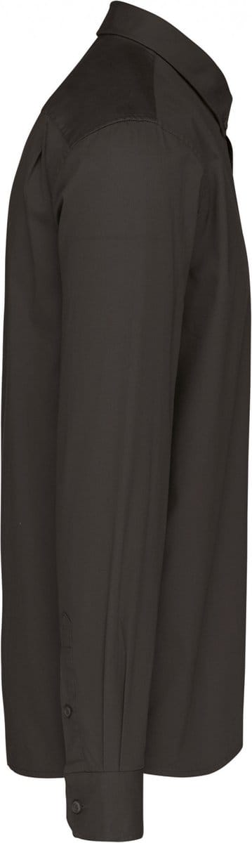 Kariban Herenoverhemd met lange mouwen van katoen Nevada K586 - Dark Grey - 4XL