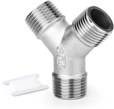 Dailygoods- T stuk Y-vorm 3/4" BSP - roestvrij staal 304 - hoge druk - lekbestendig - betrouwbare oplossing - robuuste prestaties - Buiskoppeling