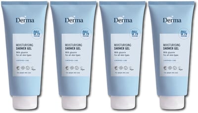 Derma Eco Family - Douchegel - 4 x 350 ml - Parfumvrij - Met glycerine en pentavitin - Hypoallergeen