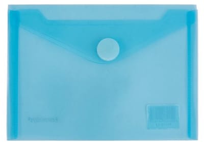 Enveloptas Foldersys A6 PP transp blauw