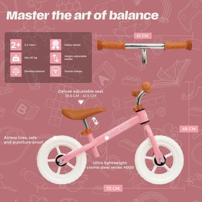 Story Run Racer Balance Bike Vintage Pink