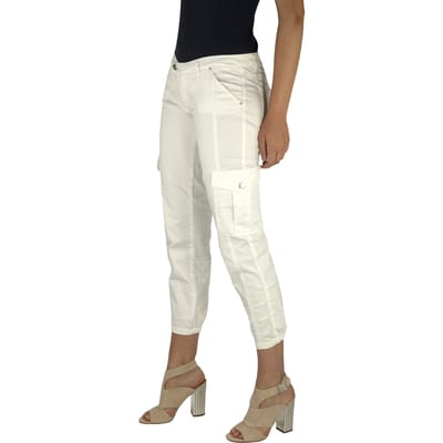 Lange broek met smalle snit en elastische zomen 70DBF0646-R216 vrouw