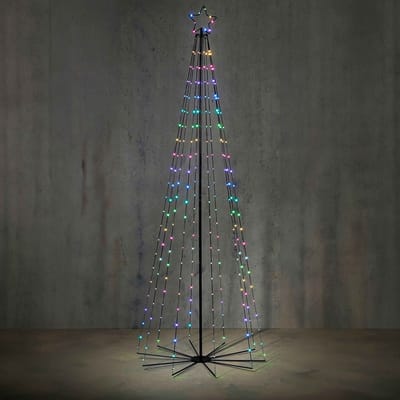 Luca Lighting Kerstverlichting Tree - 75x75x185 cm - Ijzer - Zwart