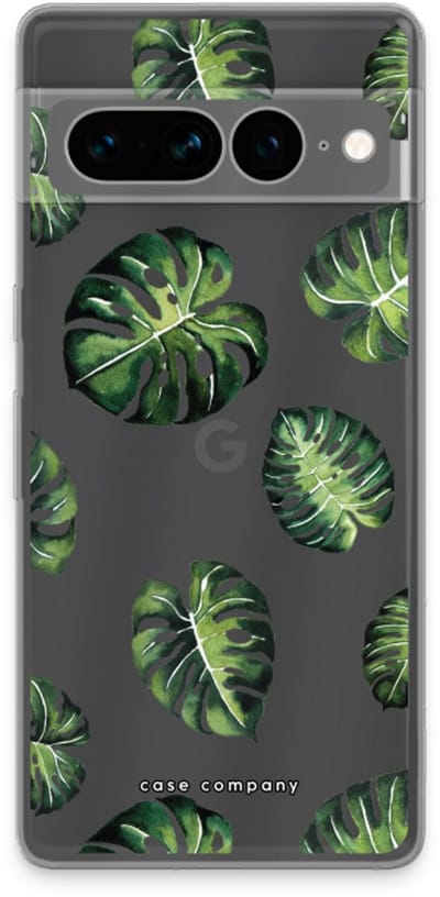 Case Company® - Hoesje geschikt voor Google Pixel 7 Pro hoesje - Tropische bladeren - Soft Cover Telefoonhoesje - Bescherming aan alle Kanten en Schermrand