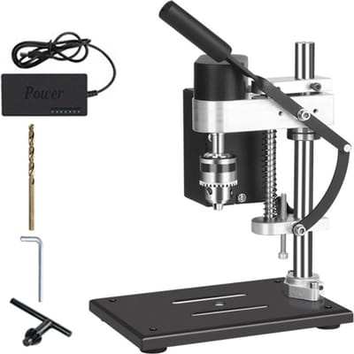 Mini Kit de support de perceuse d'établi avec étau, tige d'extension, accessoires de ponçage et de sciage, Variable US Plug Standard
