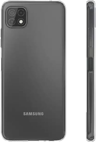 Silicone back cover Geschikt voor Samsung Galaxy A22 5G/Transparant hoesje +gratis screenprotector