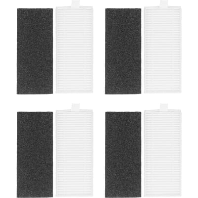4 Set Filter Scherm Filter Katoen Vervanging voor Lefant M200 201 501 520 T700 Robtic Stofzuiger black