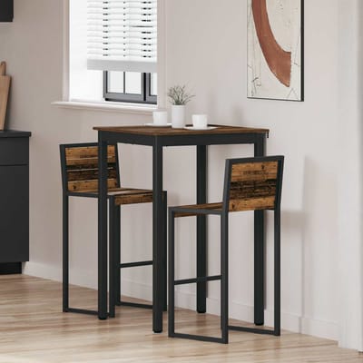 vidaXL - Staande - Bartafel - Bewerkt - hout - Vierkant
