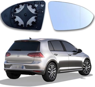 Links Convex Dégivrant Autospiegel voor VW Golf 7 - Verwarmd en Asferisch met Bevestigingsplaat