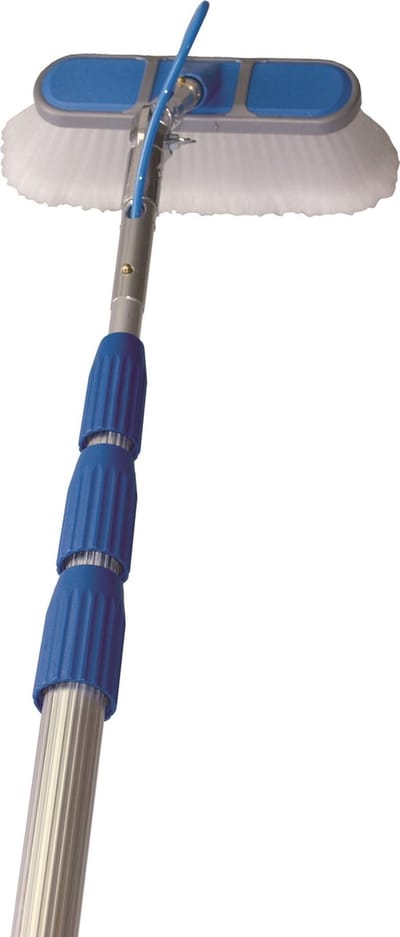 lewi professionele cleaning set voor glas, auto en zonnepaneelreiniging 450 cm met borstel en verstelbare hoek-adapter