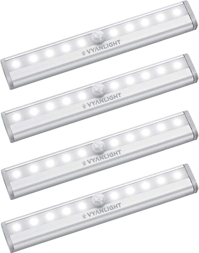 LED Bewegingssensor Nachtlamp - Batterij Aangedreven Magnetisch Stick-On Licht voor Keuken, Hal, Kast en Trap