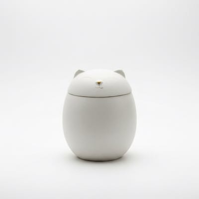 Artic Nimara Poezenurn – Wit – 500ML – Hoogwaardig Keramiek – Handgemaakt – Poezenurn – As Urn – Huisdieren Urn – Urn Kat – Urn Hond – Urn voor Dieren – Urne – Urnen – Huisdieren tot 15 KG