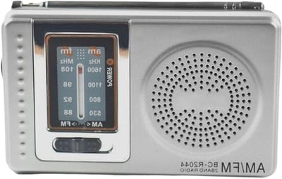 Draagbare Radio - Zakradio Batterijen - Muziek Luisteren - Geweldige Ontvangst - 9.6x6x2.5 cm - Zwart