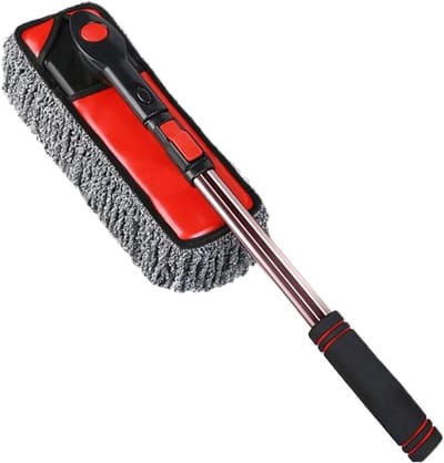 Auto Wasborstel - Autoborstel Dweil - Auto Exterieur Reinigen - Uitschuifbare Handgreep - 80-105 cm - Veelkleurig