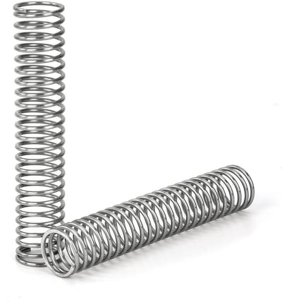 Drukveren 80 mm Roestvrij Staal - 4 Stuks, 1,4 mm Draaddiameter, 16 mm Buitendiameter, 1,81 kg Veerkracht
