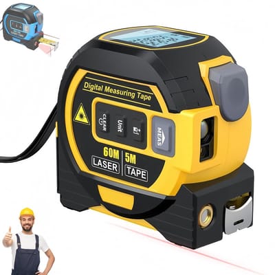 Ynkkvre – liniaal – multifunctionele 3-in-1 infrarood laser rolmaat – digitale afstandsmeter 40 m – meet afstand, oppervlak, volume en pythagoras