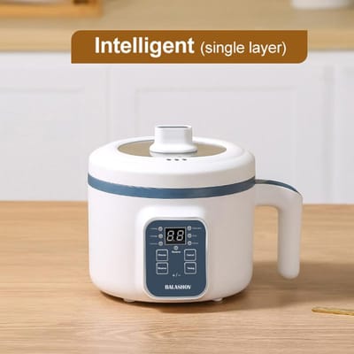 Mini elektrische rijstkoker, huishoudelijke multicooker, stomer, enkele/dubbele laag rijstkoker, automatische rijstkoker, keukenapparatuur gray