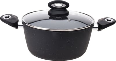 Excellent Houseware braadpan - zwart - met anti-aanbak laag - D24 cm - Keuken - Koken - Vlees braden