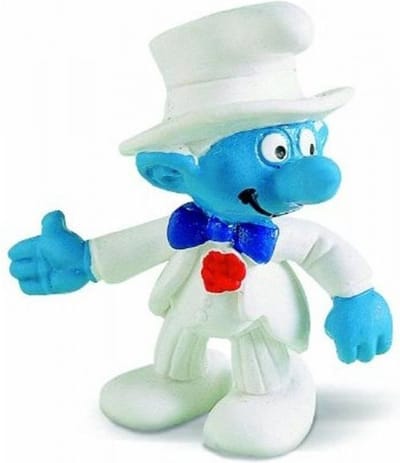 Bruidegom smurf Schleich (ca. 5,5 cm)