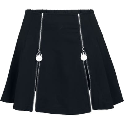 Gothicana by EMP - Gothic Shorts - The Void Skort - S tot XXL - voor Vrouwen - zwart