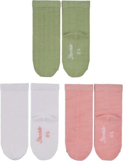 Babysokken 3-pack - Zachte sokjes - Dagelijks gebruik - Gemaakt van bamboe - Maat 50-56 - Effens