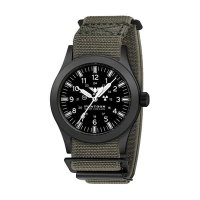 KHS - KHS.PLABSSF.DFSGO - Polshorloge - Heren - PLATOON Black Steel Solar
