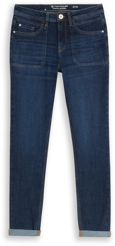 Tom Tailor - TTMAYA TAPERED-jeans - Maat 27/32 - Clean Dark Stone Blue Denim