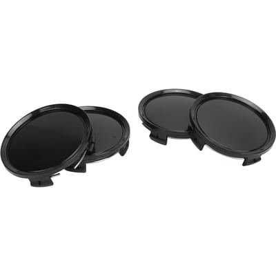 4 Stuks Wielnaafdop 74 mm Stijlvolle Look Betrouwbare Bescherming Auto Velg Naafdop met Metalen Ring voor Voertuig black