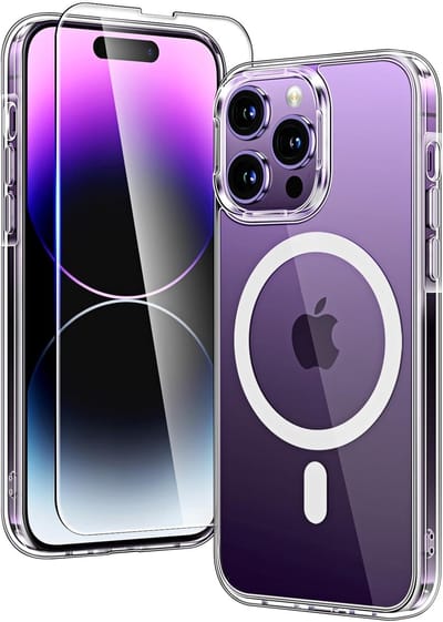 Thijox - TAURI 5 in 1 Magnetisch Hoesje voor iPhone 14 Pro Max - Militaire Bescherming, 2 Gehard Screen Protectors + 2 Camera Lens Protectors, Slimme