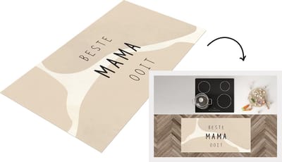 Keukenloper - Loper keuken - Spreuken - Quotes Beste Mama Ooit - Best mom - Moederdag - Mama - 120x60 cm - Keukenloper vinyl