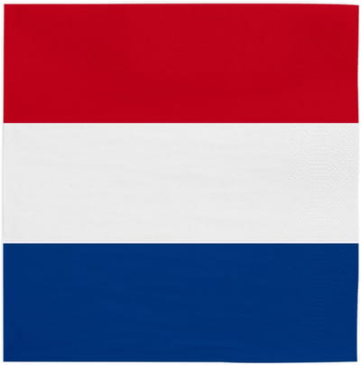 60x Luxe Servetten Nederland 33cm x 33cm - 3 laags - Luxe Servet diner eten knoeien restaurant Nederland WK 2026 BBQ thema feest verjaardag feest