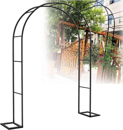 Rozenboog Metaal - Tuinboog Pergola - Klimplanten Ondersteunen - Roestbestendig Staal - 1.8M x 2.2M - Groen