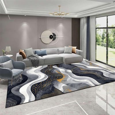 Abstracte Stijl Woonkamer Tapijt Grote Oppervlakte Kleden voor Slaapkamer Decoratie Huis Europees Tatami Mat Antislip Wasbaar Aanpasbaar 60*90cm