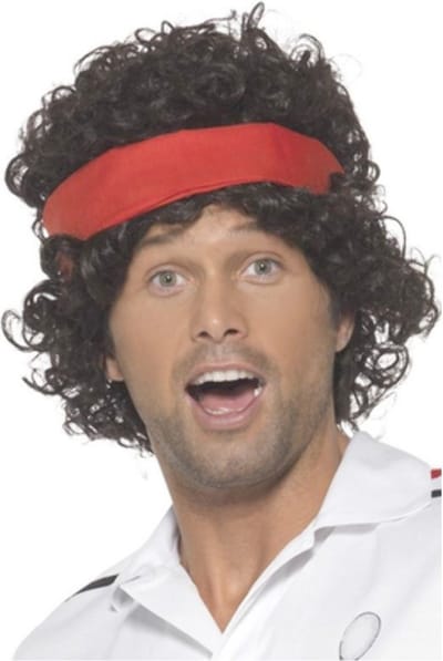 Eighties Tennis Player Wig