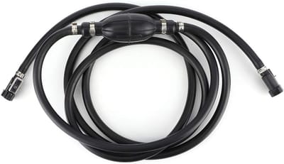 Brandstofslang Buitenboordmotor - Brandstofleiding Rubber - Buitenboordmotor Onderhoud - Dubbele Terugslagkleppen - 25cm Lengte - Zwart