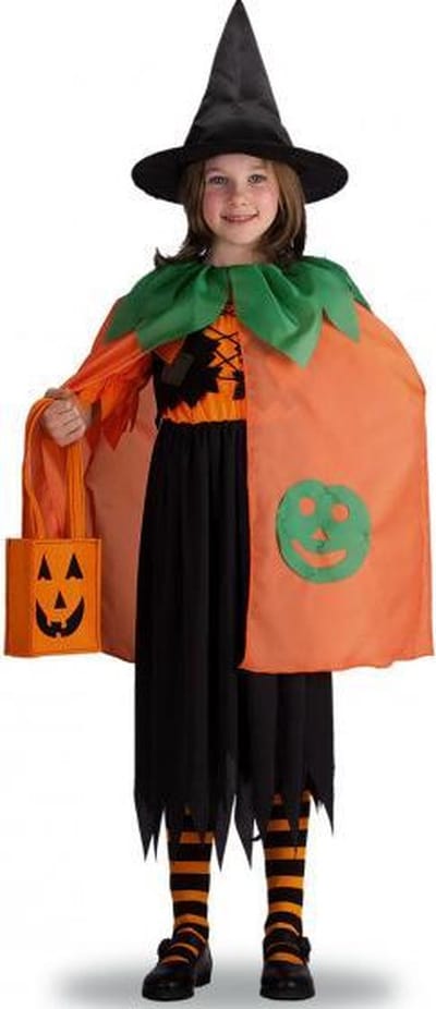 Carnival Toys Verkleedcape Pompoen Junior 65 Cm Oranje One-size