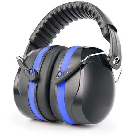 Veiligheidsgehoorbeschermers met maximale ruisonderdrukking van 36 dB - Professionele gehoorbeschermers, verstelbare hoofdband, gehoorbescherming geschikt voor volwassenen en kinderen - Blauw