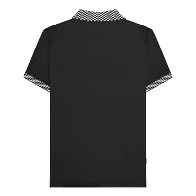 Lambretta Heren SS25 Tweekleurig Groot & Lang Poloshirt (Zwart)